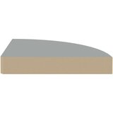 vidaXL plutajuće kutne police 2 kom sive 25 x 25 x 3,8 cm MDF | shoptok.hr