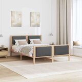  Okvir za krevet Tamno siva 140 x 190 cm tkanina | shoptok.hr