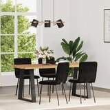 Maison Chic Jedilni stoli - Vzorci stoli 4 kosi črn žamet A674, (22031896) | Shoptok.si