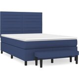  Krevet s oprugama i madracem plavi 140 x 190 cm od tkanine | shoptok.hr