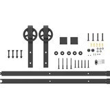 vidaXL Komplet opreme za drsna vrata 183 cm jeklo črne barve | Shoptok.si
