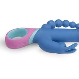 PMV20 Vice Double - brezžični trojni vibrator z vrtljivo glavo (modra) | Shoptok.si