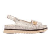 GOODIN Light beige platform sandals with pin | Shoptok.si