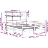 vidaXL Knjižna postelja brez vzmetnice 120x190 cm trdna borovina | Shoptok.si