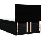  Krevet s oprugama i madracem crni 140x200 cm od tkanine | shoptok.hr