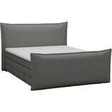 MID.YOU postelja boxspring 180 cm x 200 cm , tekstil srebrne barve | Shoptok.si