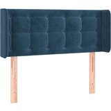  Uzglavlje s ušima tamnoplavi 83x16x78/88 cm baršunasti | shoptok.hr