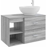  Set namještaja za kupaonicu 2 kom. Siva Sonoma 49,5 x 44,5 x 80 cm | Shoptok.si