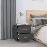  Noćni ormarići 2 kom sivi 40 x 34 x 45 cm od masivne borovine | Eponuda.com