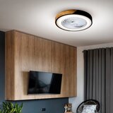  Brilagi-LED prigušiva svetiljka sa ventilatorom LED/30W/230V 3000-6500K crna/hrast +daljinski upravljač | Eponuda.com