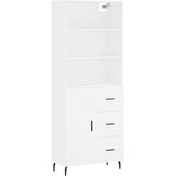  Visoka komoda bijela 69,5x34x180 cm konstruirano drvo Slike