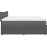  Krevet s oprugama i madracem tamnosivi 200 x 200 cm od tkanine | shoptok.hr