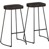 Furnova Barski stolčki 2 črni Black 45x40x78 cm trden mangov les, (21948958) Cene