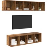 vidaXL Komplet TV omaric 4 pcs Stari les 37 x 37 x 142.5 cm | Shoptok.si