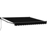 vidaXL avtomatska retraktibilna tenda Črna 350x250 cm, nadomestna tenda za okvir 3.5x2.5 m Črna | Shoptok.si