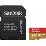 San Disk Extreme microSDHC 32GB + SD Adapter for Action Sports Cameras - 100MB/s A1 C10 V30 UHS-I U3 | Shoptok.si