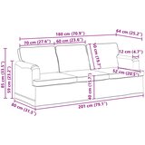 SOFA Tamno siva 201 x 80 x 85 cm tkanina | shoptok.hr