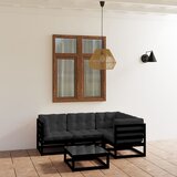 Maison Chic Seti vrtnega pohištva - Vrtna garnitura - Vrtni pohištvo set 5-delna z blazinami trdna borovina, (21817607) | Shoptok.si