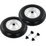 vidaXL kolesa za samokolnico z osmi 2 kosa trden pu 4,00-8 390 mm Cene
