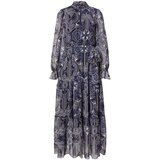 Oui Obleka modra / temno modra / bela | Shoptok.si