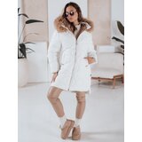 DStreet Kurtka damska zimowa VIRELIA pikowana z kapturem biała | Shoptok.si