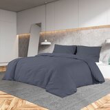  Set posteljine za poplun antracit 155x220 cm pamučni | shoptok.hr