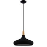 Eglo visilica Sabinar 900163, 1x E27, Ø40 cm, crna i drvo | shoptok.hr