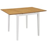 vidaXL Raztegljiva jedilna miza MDF (80-120)x80x74 cm bela Cene