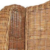 vidaXL Sofa s jastukom svjetlosmeđa od prirodnog ratana i platna | shoptok.hr