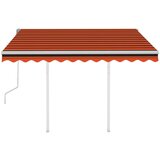  Tenda na ručno uvlačenje sa stupovima 3 5x2 5m narančasto-smeđa | shoptok.hr