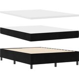  Krevet s opruga kutije s LED trakama Crna 160 x 200 cm Baršun | shoptok.hr