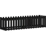  Povišena vrtna gredica crna 200x50x50 cm masivna borovina | shoptok.hr