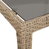  Stol za vrt Bež 90x90x75 cm Poli Rattan | shoptok.hr