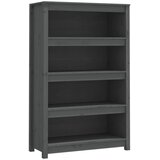 Ormarić za knjige sivi 80x35x126 cm od masivne borovine | shoptok.hr