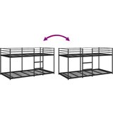  Krevet na kat bez madraca crni 90x190 cm čelik | shoptok.hr
