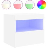  Noćni ormarići s LED svjetlima 2 kom bijeli 50 x 40 x 45 cm | shoptok.hr