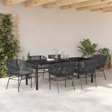  Vrtni set za objed 7 kom. Crna Čelik s prahom premazan | shoptok.hr