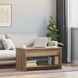 vidaXL Klubska miza artisan hrast 102 x 50 x 52.5 cm Konstruiran les Cene