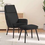  Stol za sproščanje s stolčkom črno blago, (20935069) | Shoptok.si