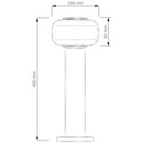  LED spoljašnja lampa MALAGA LED/12W/230V 40 cm IP44 crna | Eponuda.com