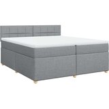  Krevet s oprugama i madracem svjetlosivi 200 x 200cm od tkanine | shoptok.hr