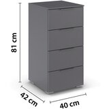 Rauch Möbel NOČNA OMARICA, siva | Shoptok.si