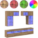 TV zidne jedinice Zidne 6 pcs Staro drvo Konstruirano drvo | shoptok.hr