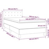 vidaXL Box spring postelja z vzmetnico LED krem 100x200cm umetno usnje | Shoptok.si