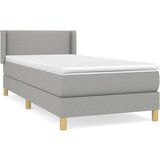 Maison Chic Box spring postelja - Vzmetna postelja z vzmetnico svetlo siva 80x200 cm blago SL7673, (21900278) Cene