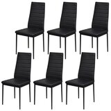  7-dijelni blagovaonski set sa stolom crni | shoptok.hr
