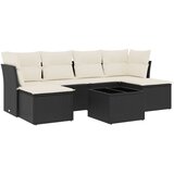 Maison Chic Seti vrtnega pohištva - Vrtna garnitura - Vrtni pohištvo set 7-delna z blazinami črn poli ratan, (21803651) | Shoptok.si