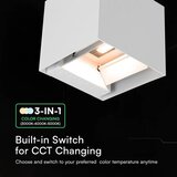  LED solarna zidna lampa sa senzorom LED/9W/3,7V 3000/4000/5000K IP65 2600mAh bela | Eponuda.com