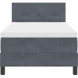  Box Spring Postelja z Blazino Temno Siva 80x200 cm Žamet, (22051163) | Shoptok.si