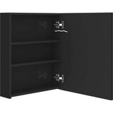 vidaXL LED kupaonski ormarić s ogledalom sjajni crni 50 x 14 x 60 cm | shoptok.hr